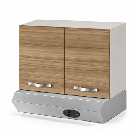 Pensile sopra cappa per cucina componibile da 60 cm con due ante linea MAKA, realizzato in legno 100% MADE IN ITALY
