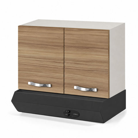 Pensile sopra cappa per cucina componibile da 60 cm con due ante linea MAKA, realizzato in legno 100% MADE IN ITALY