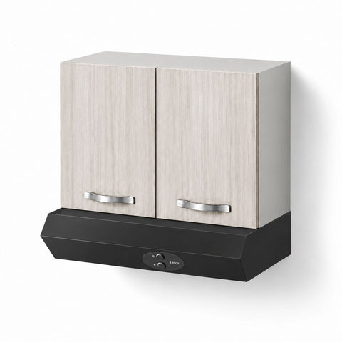 Pensile sopra cappa per cucina componibile da 60 cm con due ante linea MAKA, realizzato in legno 100% MADE IN ITALY