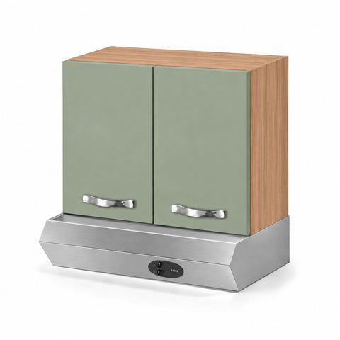 Pensile sopra cappa per cucina componibile da 60 cm con due ante linea MAKA, realizzato in legno 100% MADE IN ITALY