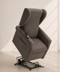 Poltrona relax elettrica Pisa 2 motori con alzapersona, Roller System a 4 ruote indipendenti e telecomando