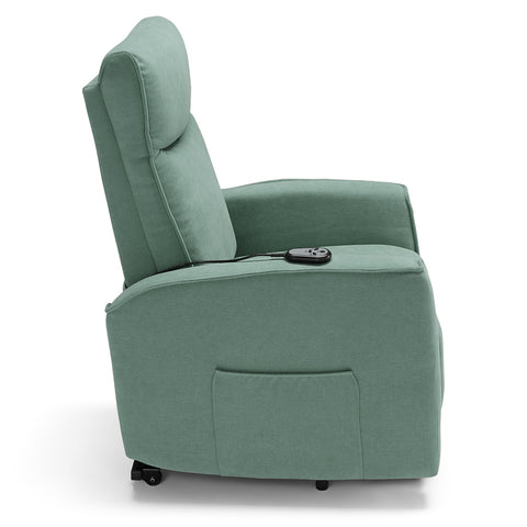 Poltrona elettrica relax 1 motore Londra Design Moderno 2 ruote direzionali Con Kit Optional Batteria