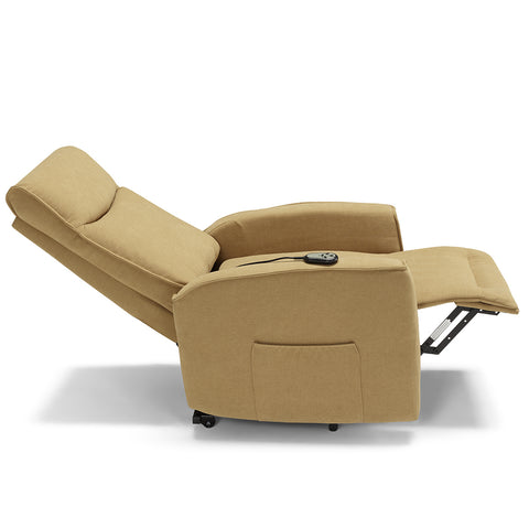 Poltrona elettrica relax 1 motore Londra Design Moderno 2 ruote direzionali Con Kit Optional Batteria
