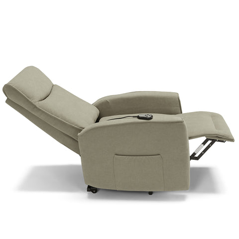 Poltrona elettrica relax 1 motore Londra Design Moderno 2 ruote direzionali Con Kit Optional Batteria
