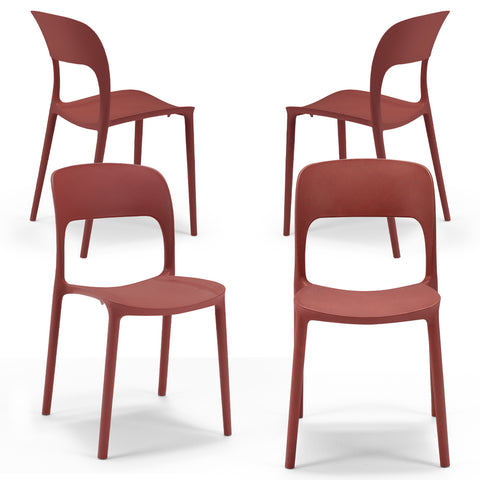 Sedia in polipropilene Kate impilabile Design moderno da Interno/Esterno