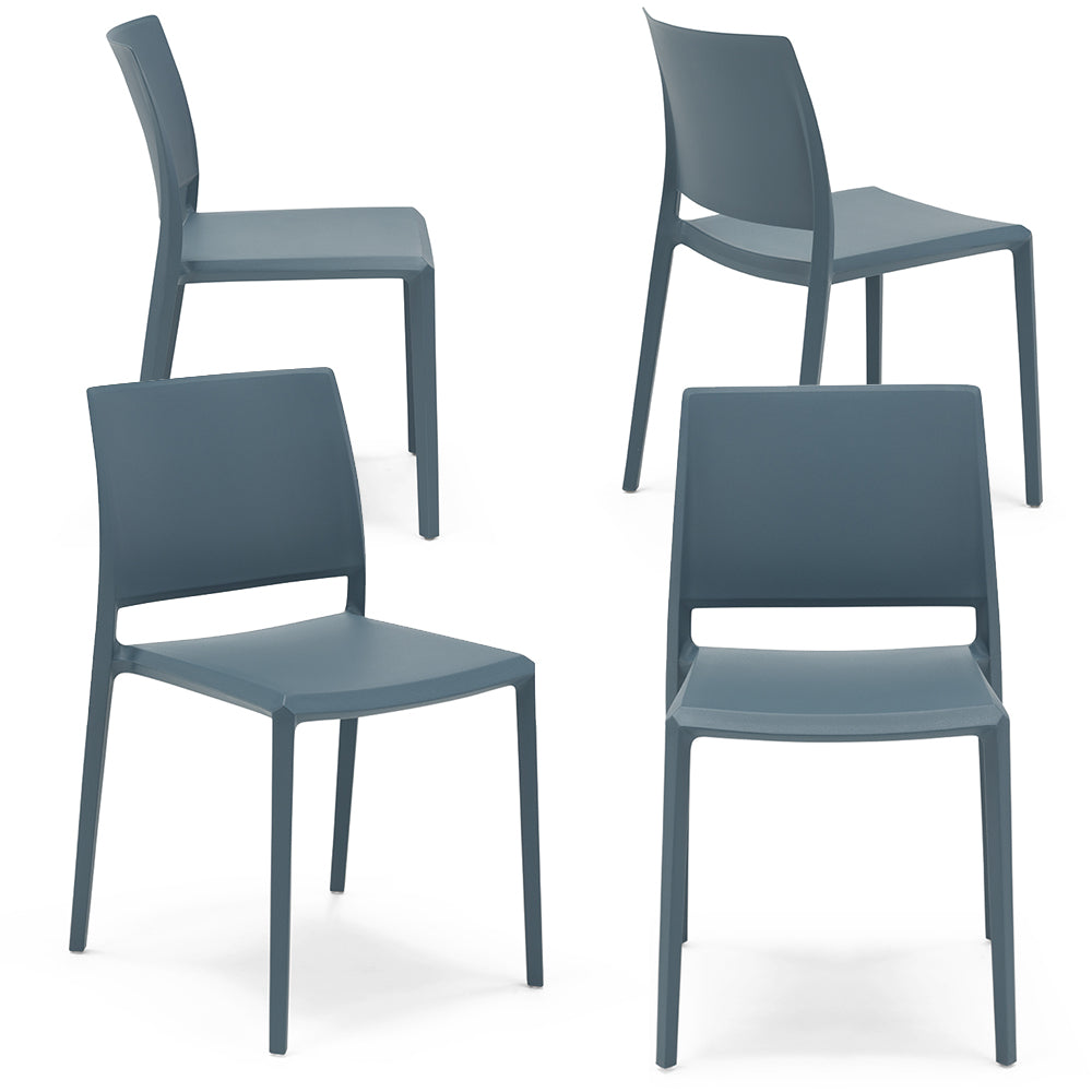 Sedia in polipropilene Megan impilabile Design moderno da Interno/Esterno