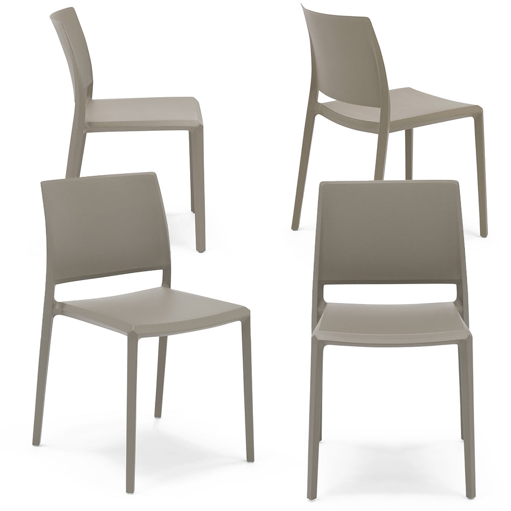 Sedia in polipropilene Megan impilabile Design moderno da Interno/Esterno