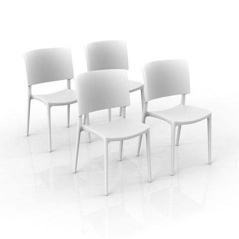 Sedia in polipropilene Sharp impilabile Design moderno da Interno/Esterno
