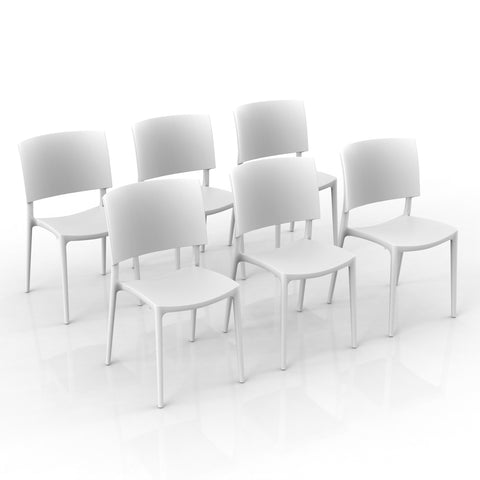 Sedia in polipropilene Sharp impilabile Design moderno da Interno/Esterno