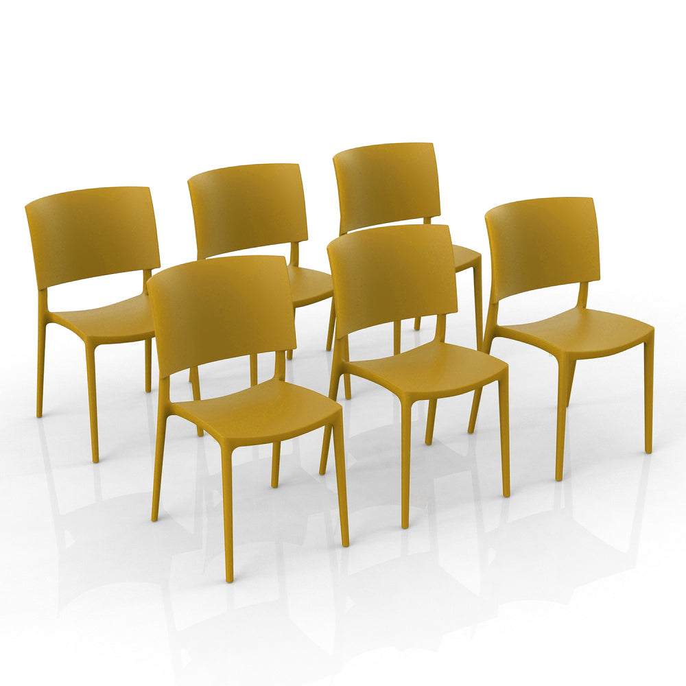Sedia in polipropilene Sharp impilabile Design moderno da Interno/Esterno
