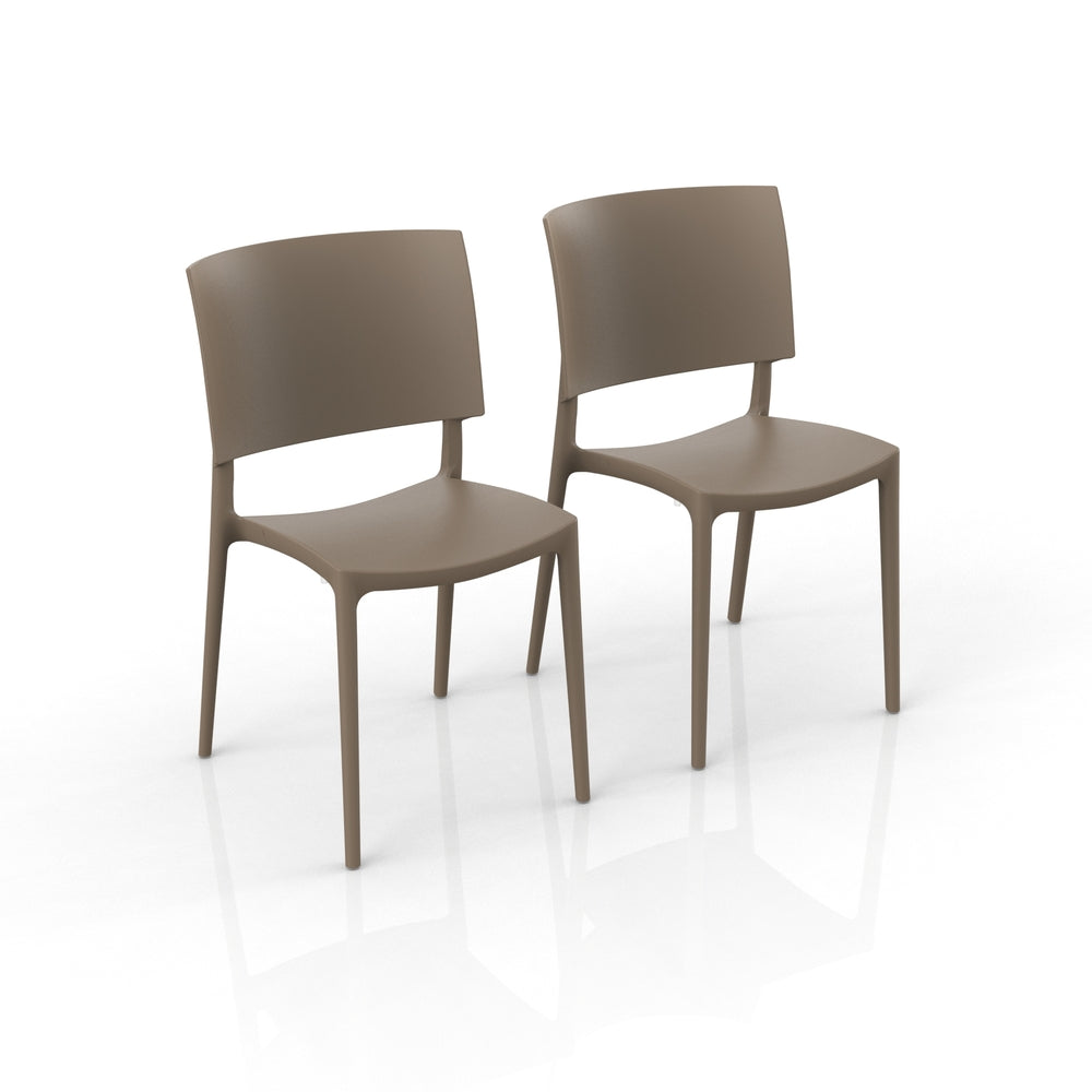 Sedia in polipropilene Sharp impilabile Design moderno da Interno/Esterno