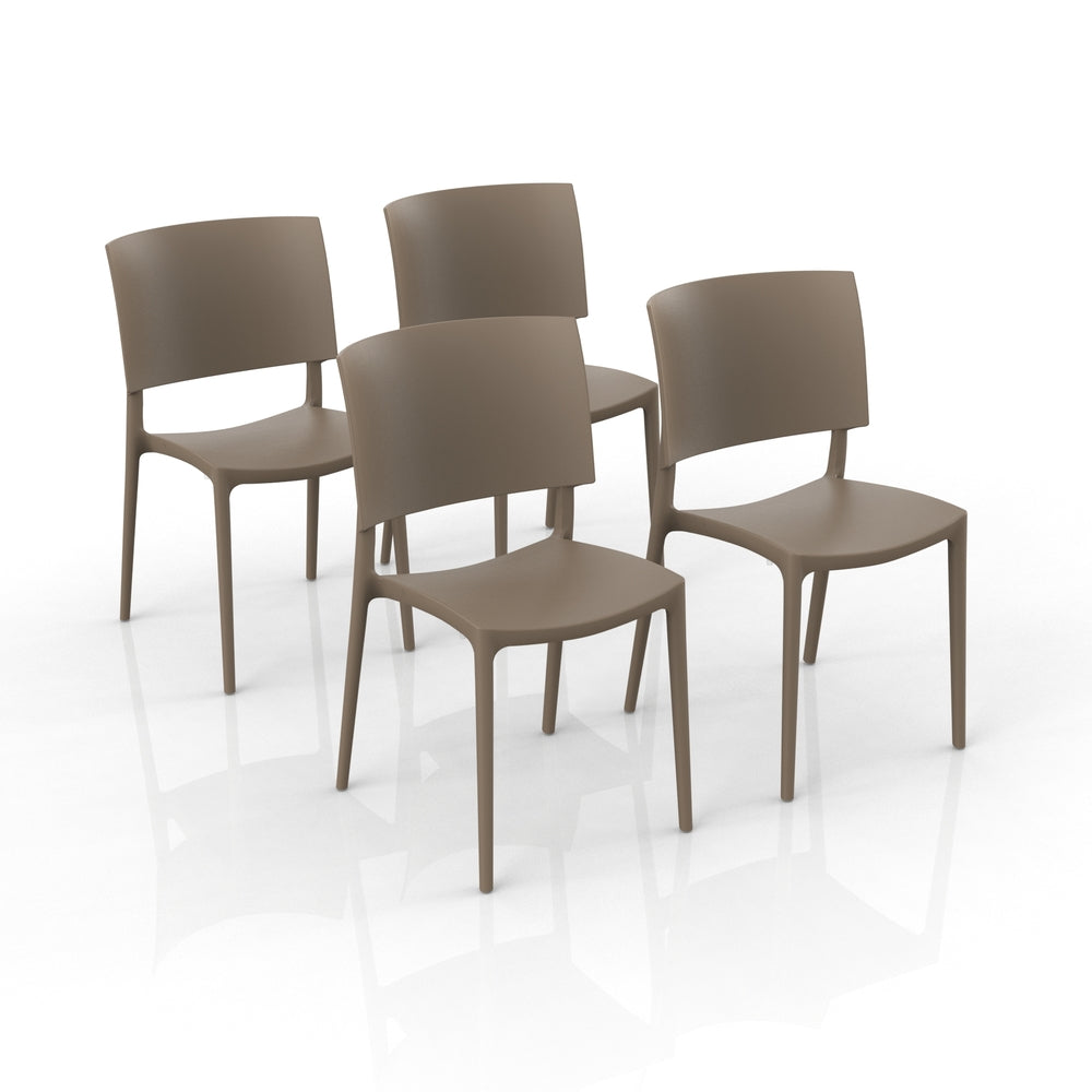 Sedia in polipropilene Sharp impilabile Design moderno da Interno/Esterno
