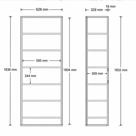 Scarpiera linea SMILE con 2 o 4 ante e 6 ripiani