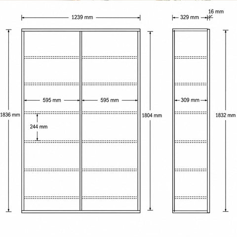Scarpiera linea SMILE con 2 o 4 ante e 6 ripiani