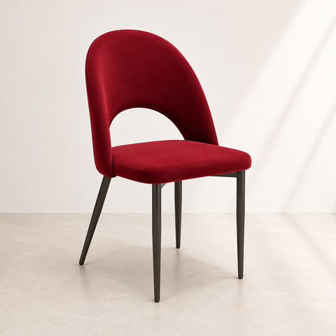 Sedia imbottita SOLE MADE IN ITALY per sala da pranzo in tessuto effetto velluto Design moderno
