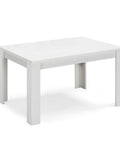 Tavolo in legno melaminico allungabile finitura bianco frassino