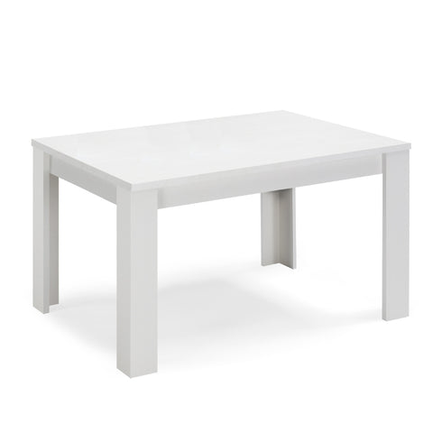 Tavolo in legno melaminico allungabile finitura bianco frassino