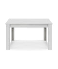 Tavolo in legno melaminico allungabile finitura bianco frassino