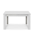 Tavolo in legno melaminico allungabile finitura bianco frassino
