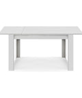 Tavolo in legno melaminico allungabile finitura bianco frassino
