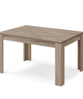 Tavolo in legno melaminico allungabile finitura noce