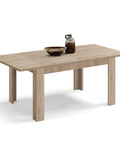 Tavolo in legno melaminico allungabile finitura rovere derby