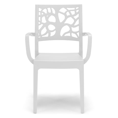 Sedia in polipropilene Teti con braccioli impilabile Design moderno da Interno/Esterno