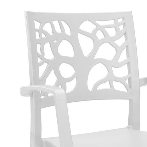 Sedia in polipropilene Teti con braccioli impilabile Design moderno da Interno/Esterno