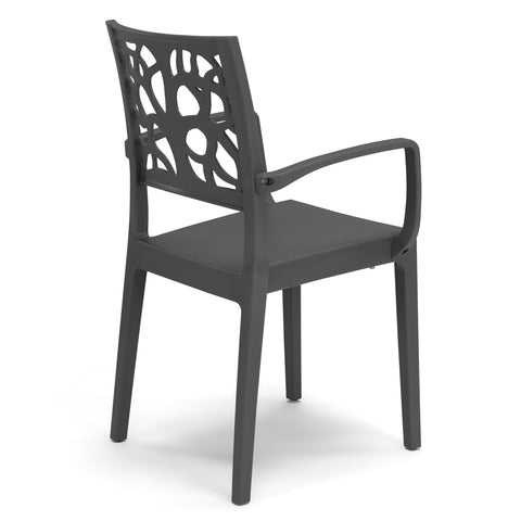 Sedia in polipropilene Teti con braccioli impilabile Design moderno da Interno/Esterno