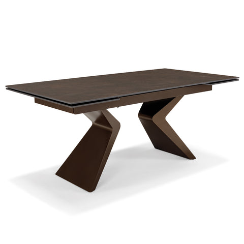 Tavolo da pranzo 180X90 con apertura automatica modello TAHITI top in grès ceramico