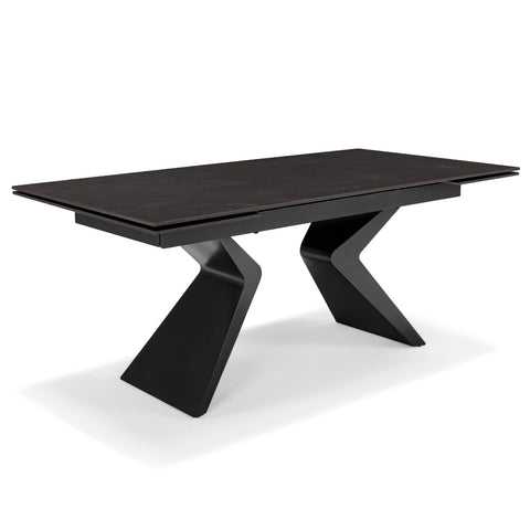 Tavolo da pranzo 180X90 con apertura automatica modello TAHITI top in grès ceramico