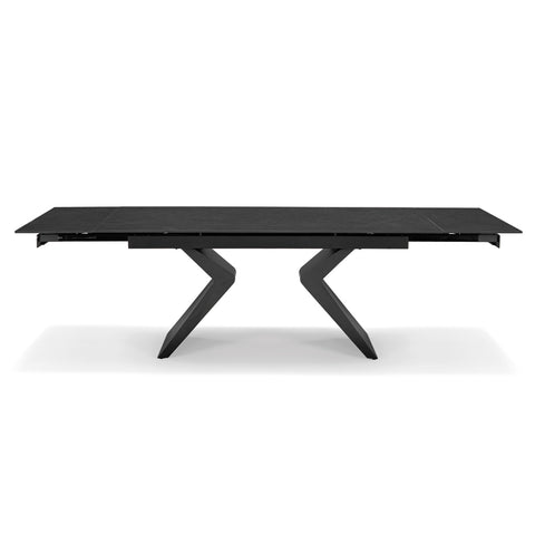 Tavolo da pranzo 180X90 con apertura automatica modello TAHITI top in grès ceramico