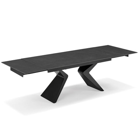 Tavolo da pranzo 180X90 con apertura automatica modello TAHITI top in grès ceramico