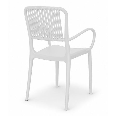 Sedia in polipropilene Viola con braccioli impilabile Design moderno da Interno/Esterno