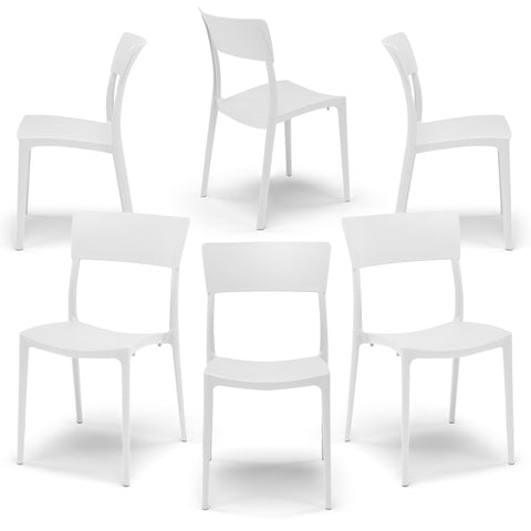 Sedia in polipropilene Zen impilabile Design moderno da Interno/Esterno
