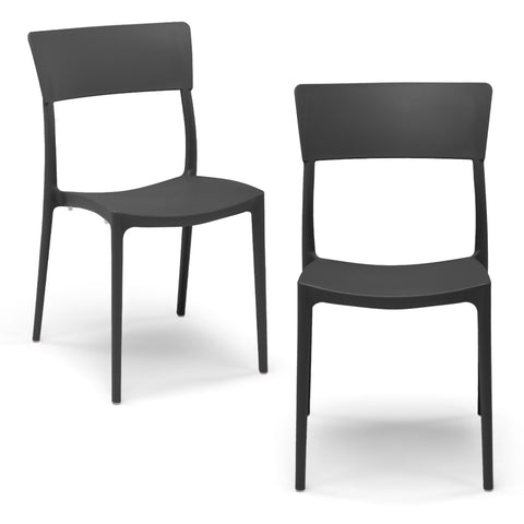 Sedia in polipropilene Zen impilabile Design moderno da Interno/Esterno