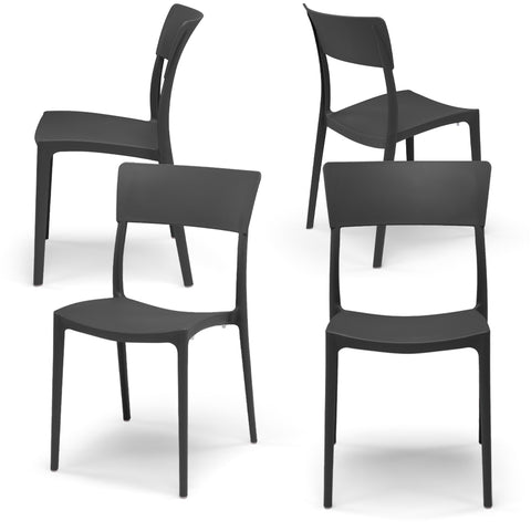 Sedia in polipropilene Zen impilabile Design moderno da Interno/Esterno