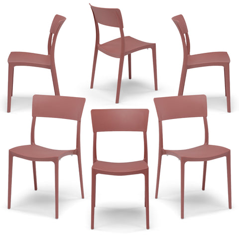 Sedia in polipropilene Zen impilabile Design moderno da Interno/Esterno