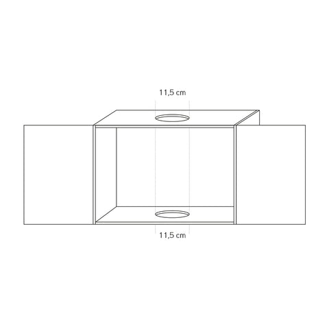 Pensile sopra cappa per cucina componibile da 60 cm con un’anta, realizzato in legno 100% MADE IN ITALY
