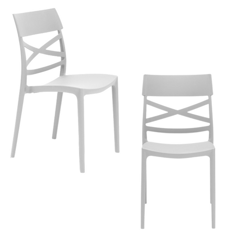 Set di sedie in polipropilene impilabili
