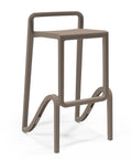 Sgabello dal design moderno in polipropilene tortora