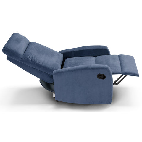 Poltrona relax manuale reclinabile blu